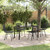 Garden Dining Set 5 pcs Black Powder-Coated Steel A949-3379200