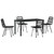 Garden Dining Set 5 pcs Black Powder-Coated Steel A949-3379200