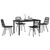 Garden Dining Set 5 pcs Black Powder-Coated Steel A949-3379200