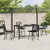 Garden Dining Set 5 pcs Black Powder-Coated Steel A949-3379200