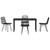 Garden Dining Set 5 pcs Black Powder-Coated Steel A949-3379200