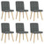 Dining Chairs 6 pcs Dark Gray Fabric A949-3315462