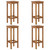 5 Piece Patio Bar Set Solid Wood Acacia A949-3115997
