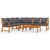 6 Piece Patio Lounge Set with Cushion Solid Acacia Wood A949-3057781