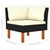 4 Piece Patio Lounge Set with Cushions Poly Rattan Black A949-3059749