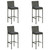5 Piece Patio Bar Set with Cushions Poly Rattan Gray A949-3064831