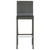 5 Piece Patio Bar Set with Cushions Poly Rattan Gray A949-3064831