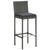 5 Piece Patio Bar Set with Cushions Poly Rattan Gray A949-3064831