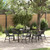 Garden Dining Set 7 pcs Black Powder-Coated Steel A949-3379384