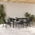 Garden Dining Set 7 pcs Black Powder-Coated Steel A949-3379384
