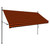 Manual Retractable Awning with LED 118.1" Orange and Brown A949-145880