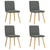 Dining Chairs 4 pcs Dark Gray Fabric A949-3315275