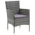 7 Piece Patio Dining Set with Cushions Poly Rattan Gray A949-3094982
