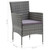 7 Piece Patio Dining Set with Cushions Poly Rattan Gray A949-3094982
