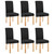 Dining Chairs 6 pcs Black Fabric A949-277276