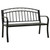 Patio Bench with a Table 49.2" Steel Black A949-312040