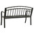 Patio Bench with a Table 49.2" Steel Black A949-312040
