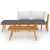 4 Piece Patio Lounge Set with Cushions Solid Acacia Wood A949-3087001
