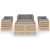 8 Piece Patio Lounge Set with Cushions Solid Wood Pine A949-3076334