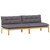 Middle Sofa Unit Light Acacia and Dark Grey Acacia Wood A949-3418153