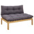 Middle Sofa Unit Light Acacia and Dark Grey Acacia Wood A949-3418153
