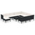 12 Piece Patio Lounge Set with Cushions Poly Rattan Black A949-3094512