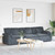 Modular Sofa with Cushions Dark Gray A949-3321100