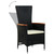 7 Piece Patio Dining Set with Cushions Black A949-3099428