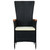 7 Piece Patio Dining Set with Cushions Black A949-3099428