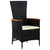 7 Piece Patio Dining Set with Cushions Black A949-3099428
