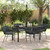 Garden Dining Set 5 pcs Black Powder-Coated Steel A949-3380920