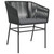 Garden Dining Set 5 pcs Black Powder-Coated Steel A949-3380920