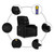 Stand up Massage Recliner Chair Black Faux Leather A949-3206058