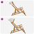 Deck Chair 3 Position Solid Eucalyptus Wood Cream A949-42024885
