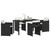 Garden Dining Set 5 pcs Black Poly Rattan A949-3379973