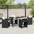 Garden Dining Set 5 pcs Black Poly Rattan A949-3379973
