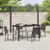 Garden Dining Set 5 pcs Brown and Black PE Rattan A949-3379046