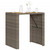 Patio Bar Table with Acacia Wood Top Gray 41.3"x31.5"x43.3" Poly Rattan A949-368697
