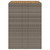 Patio Bar Table with Acacia Wood Top Gray 41.3"x31.5"x43.3" Poly Rattan A949-368697