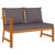5 Piece Patio Dining Set with Cushions Solid Wood Acacia A949-3154967