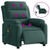 Electric Massage Recliner Chair Dark Green Velvet A949-3206178