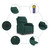 Electric Massage Recliner Chair Dark Green Velvet A949-3206178