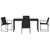 Garden Dining Set 5 pcs Black Textilene and Steel A949-3379343