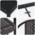 Garden Dining Set 9 pcs Black Powder-Coated Steel A949-3379386