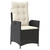5 Piece Patio Dining Set with Cushions Black Poly Rattan A949-3277437
