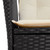 5 Piece Patio Dining Set with Cushions Black Poly Rattan A949-3277437