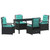 Garden Dining Set 5 pcs Black Poly Rattan A949-3381060