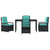 Garden Dining Set 5 pcs Black Poly Rattan A949-3381060