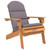 3 Piece Adirondack Patio Lounge Set Solid Wood Acacia A949-3152124