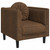 3 Piece Sofa Set with Pillows Brown Velvet A949-3209256